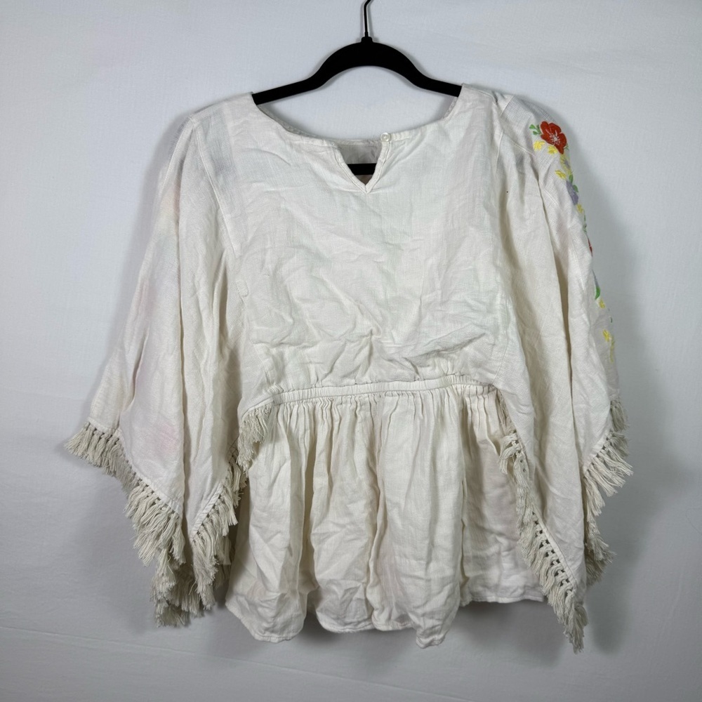 Cat & Jack White Floral Blouse Girls Size L - Picture 2 of 5